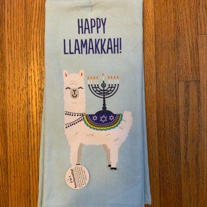 Llama Hand Towel, Happy Llamakka, Llama Dish Towel